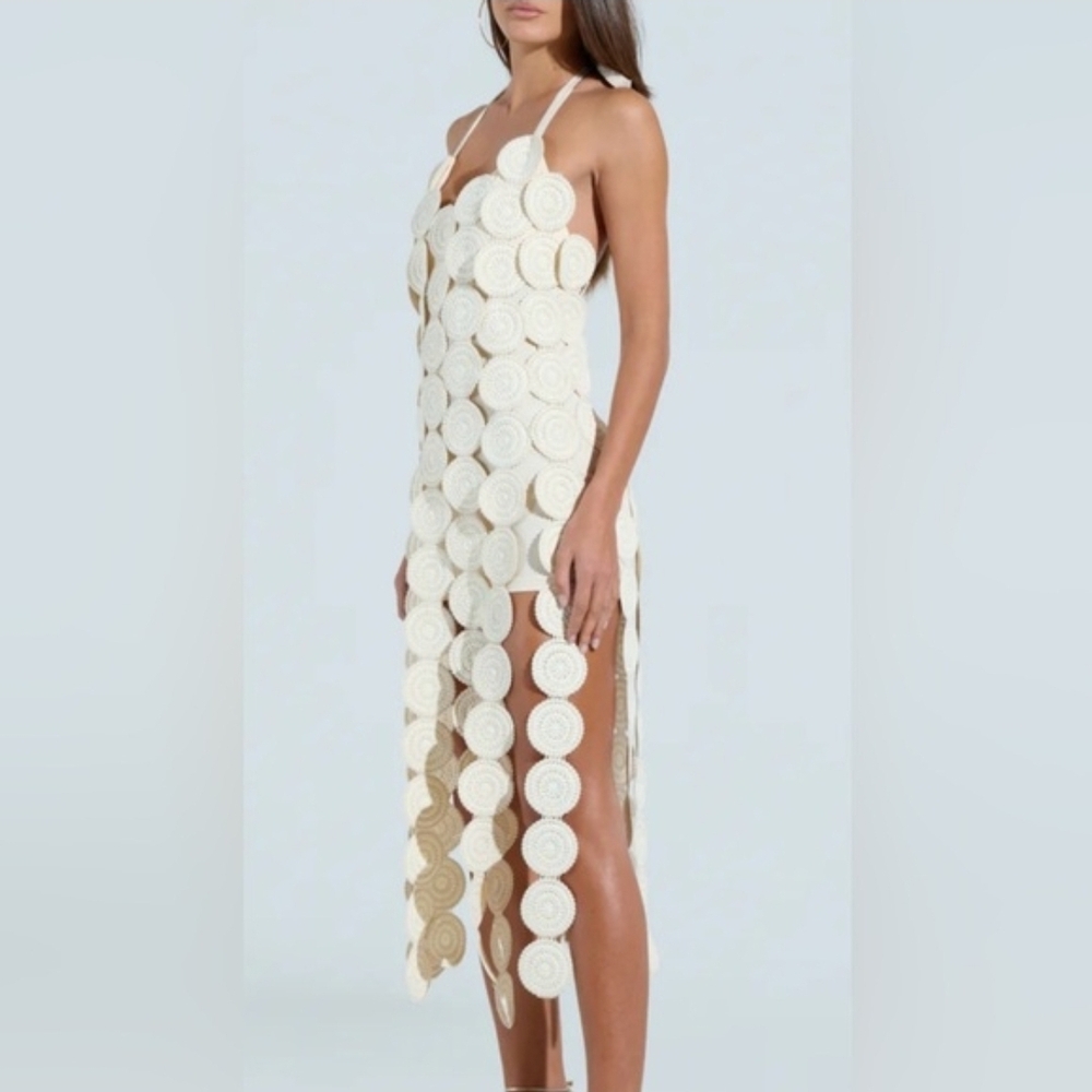 IBIZA DREAMIN knit Midi Dress. Tulum,Cabo, Beach Wedding - Picture 4 of 6
